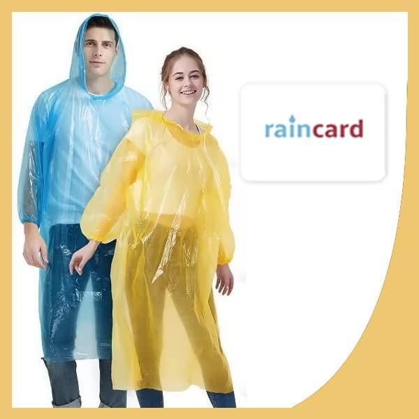 Set of 5 Ultra-Compact Wallet Raincoats – Reusable Rain Card for Adults