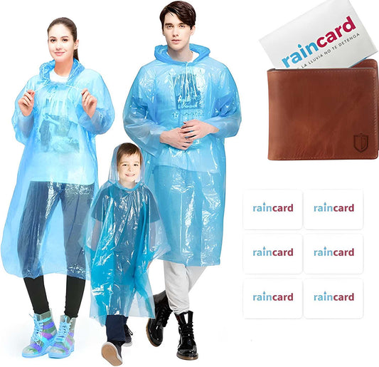 Set of 5 Ultra-Compact Wallet Raincoats – Reusable Rain Card for Adults