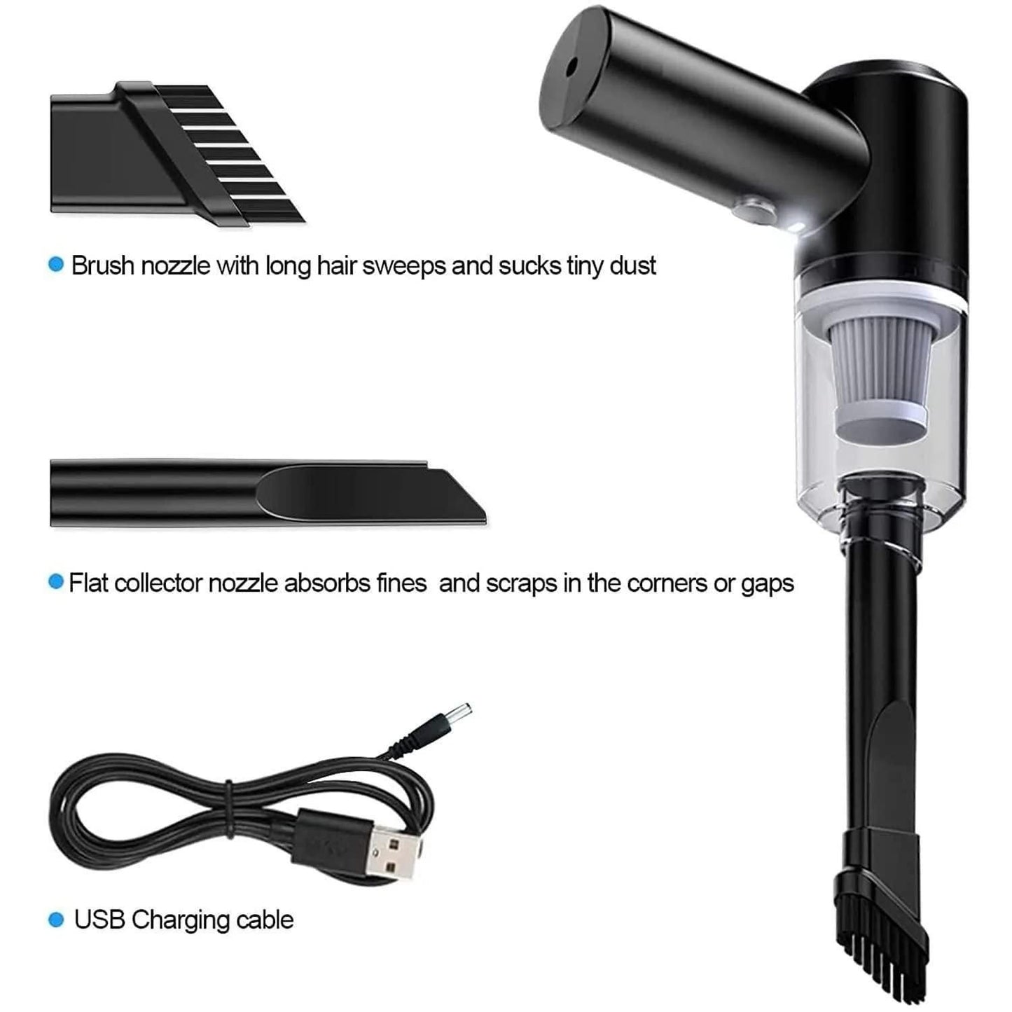 Portable Handheld Air Duster & Wireless Vacuum Cleaner